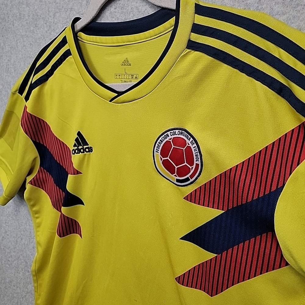 ADIDAS Colombia Team 2018/2019 Futbol Football Soccer Jersey Sz‎ Large Climalite